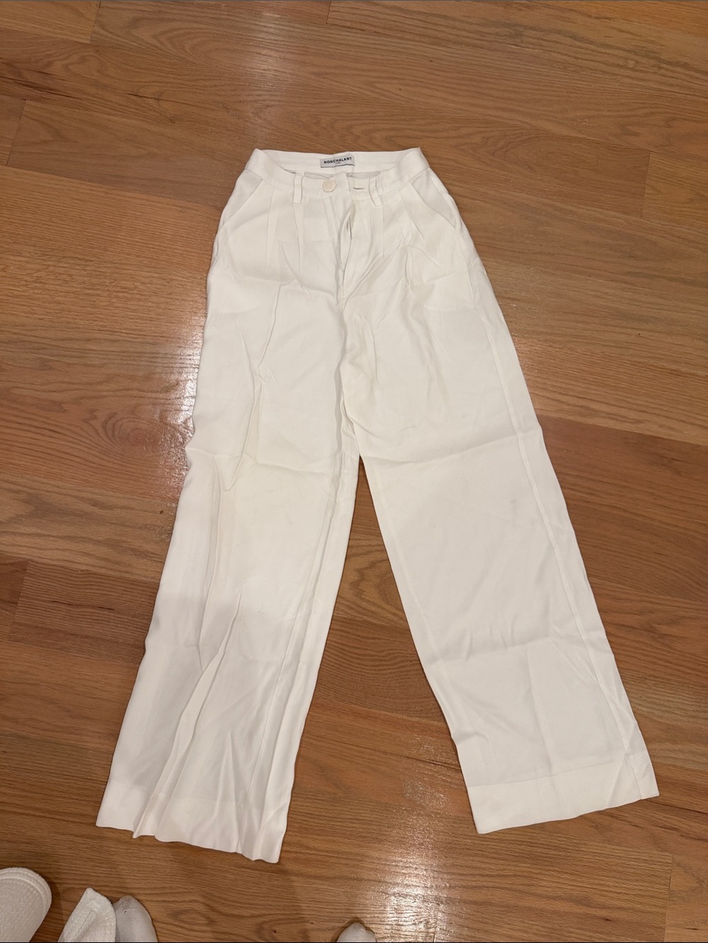 NONchalant White Wide-Leg Pants